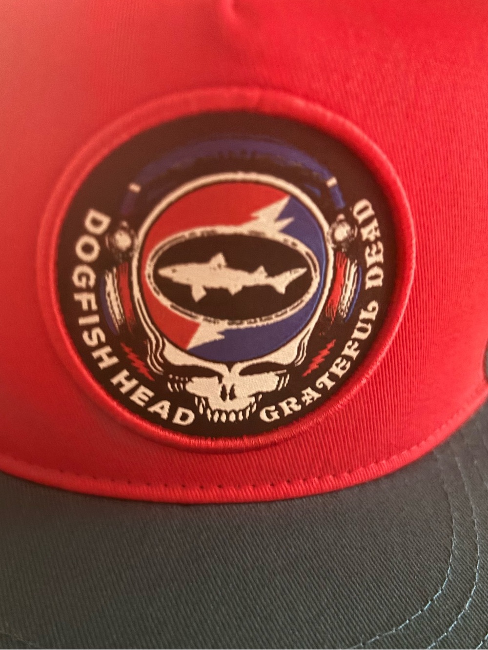 Dogfish Head Brewery X Grateful Dead Blue Red Baseball Cap Truckers Hat SNAPBACK
